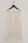 SWAYING/KNIT floating line detail bottoming shirt SW24SS1T53 white
